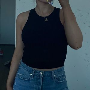 H&M Black Ribbed Tank Top